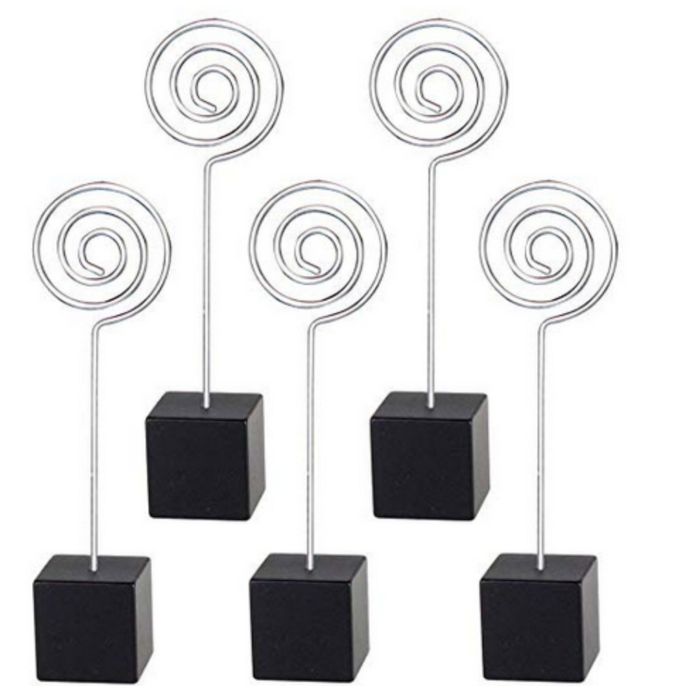 Yootop Black Resin Cube Base Circle Shape Card Sta